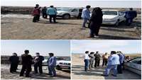 بازديد مهندسي بهداشت محيط مركز بهداشت شهرستان سمنان از محل پيشنهادي دفن پسماند هاي صنعتي عادي
